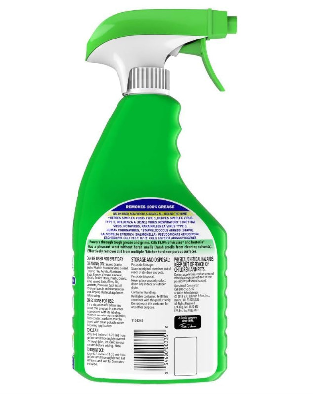 Fantastik All-Purpose Cleaner Trigger, Lemon 32 Fl Oz (Pack of 1), Green