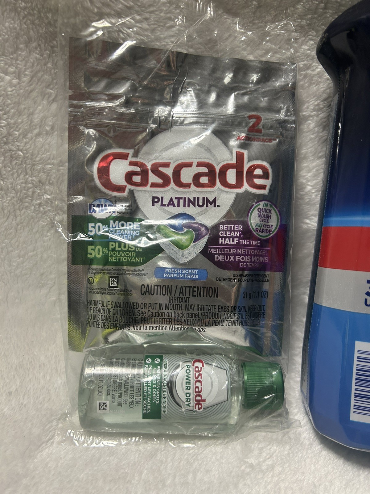 Finish Jet-Dry Rinse Aid 38 OZ dishwasher cleaner Cascade Platinum ActionPacs