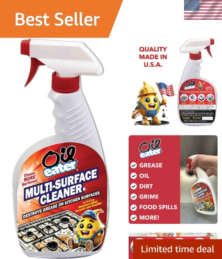 Non-Abrasive 32oz Cleaner Spray – Biodegradable Multi-Surface Cleaning Solution