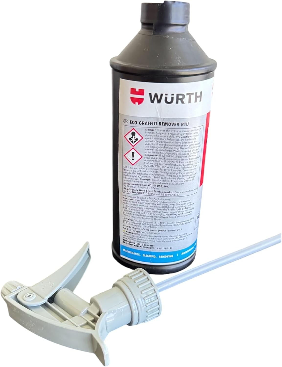 Wurth ECO Graffiti Remover 16.9 fl oz Ready-to-Use Bottle Biodegradable, VOC
