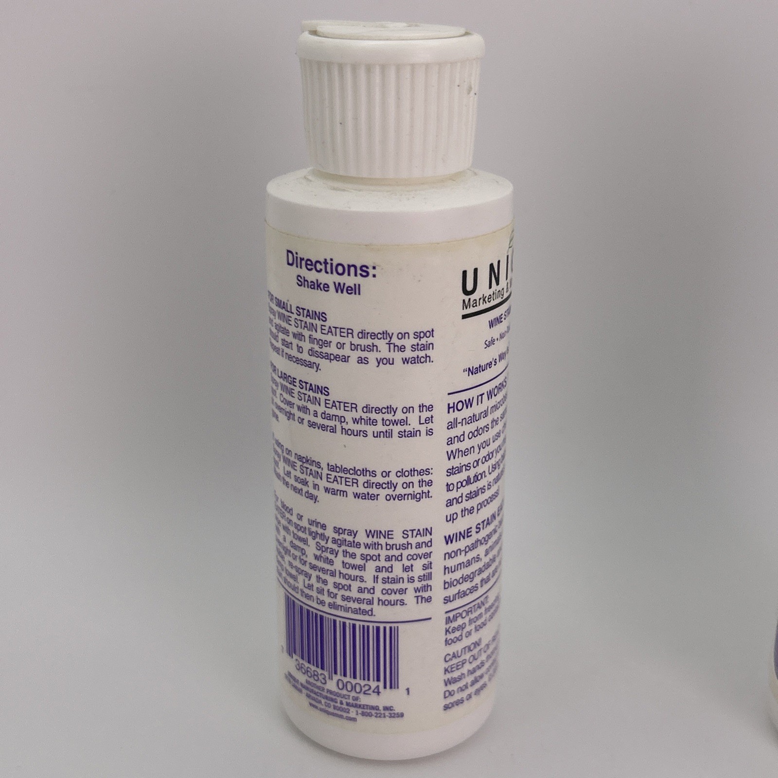 Unique Wine Stain Eater – 4 oz. Liquid Red Wine Stain Remover 2 Pack 8oz total