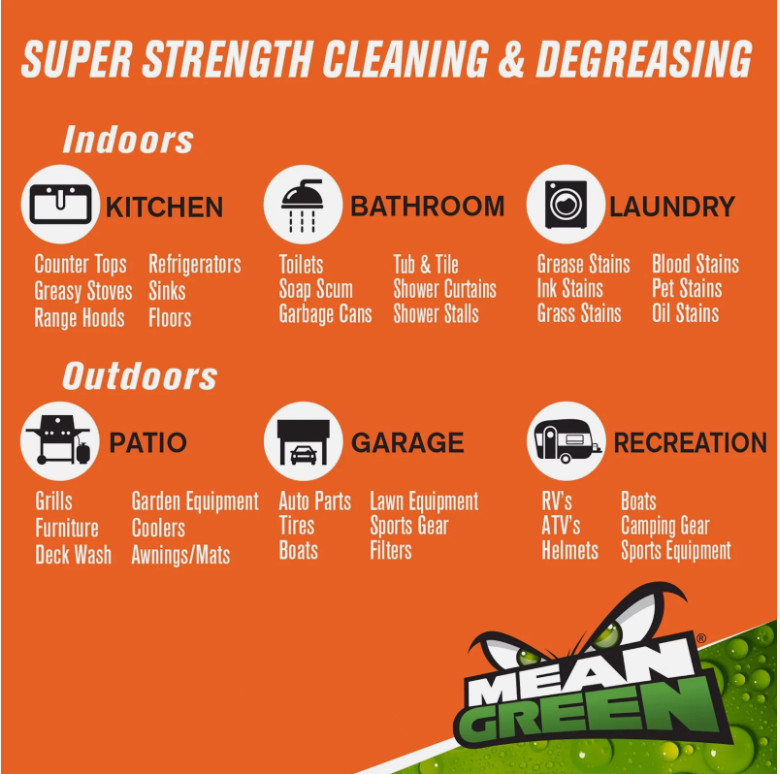 Mean Green Super Strength Cleaner & Degreaser Concentrated Formula 1 Gallon