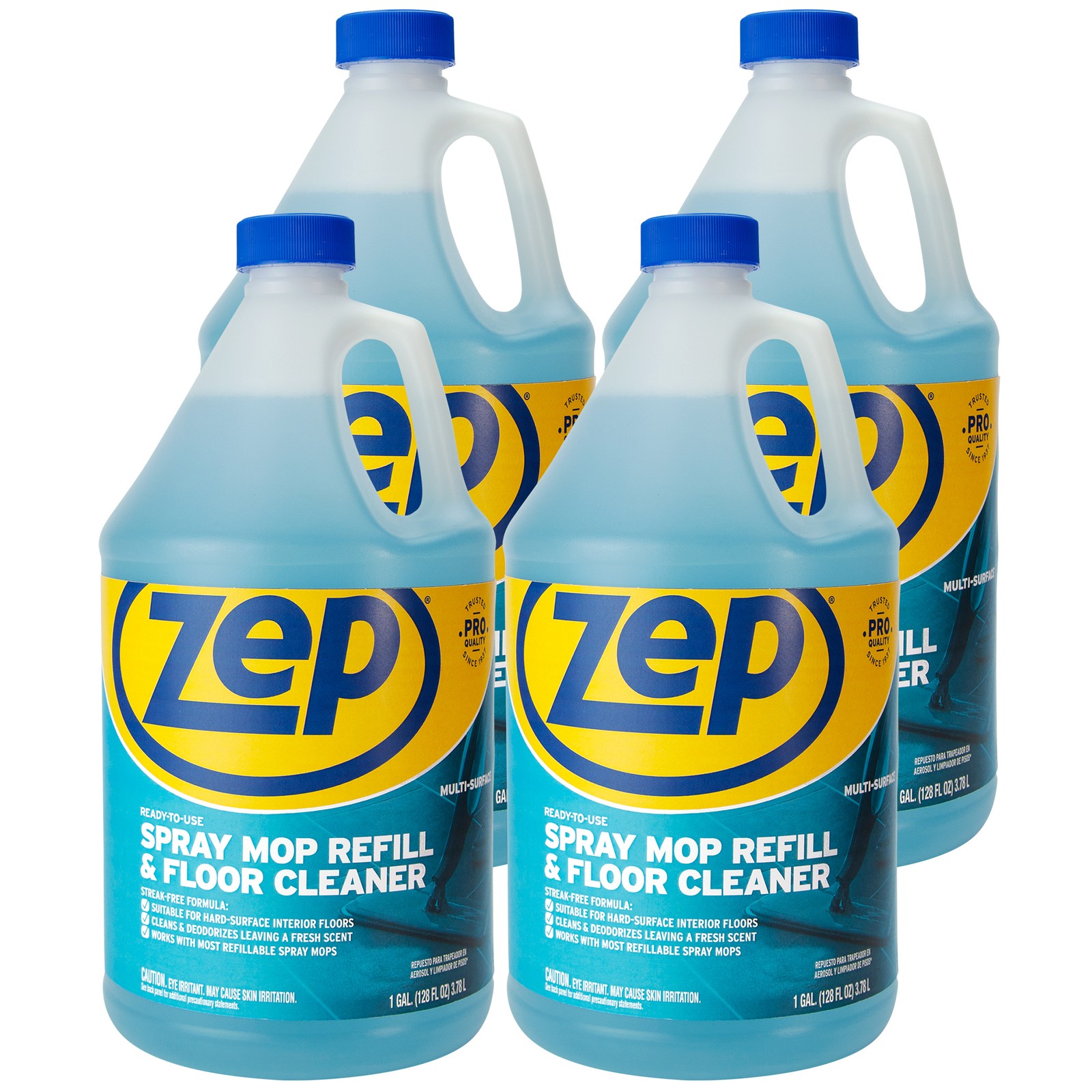 Zep Spray Mop Refill and Floor Cleaner – 1 Gallon (Case of 4) ZUMSF128 –