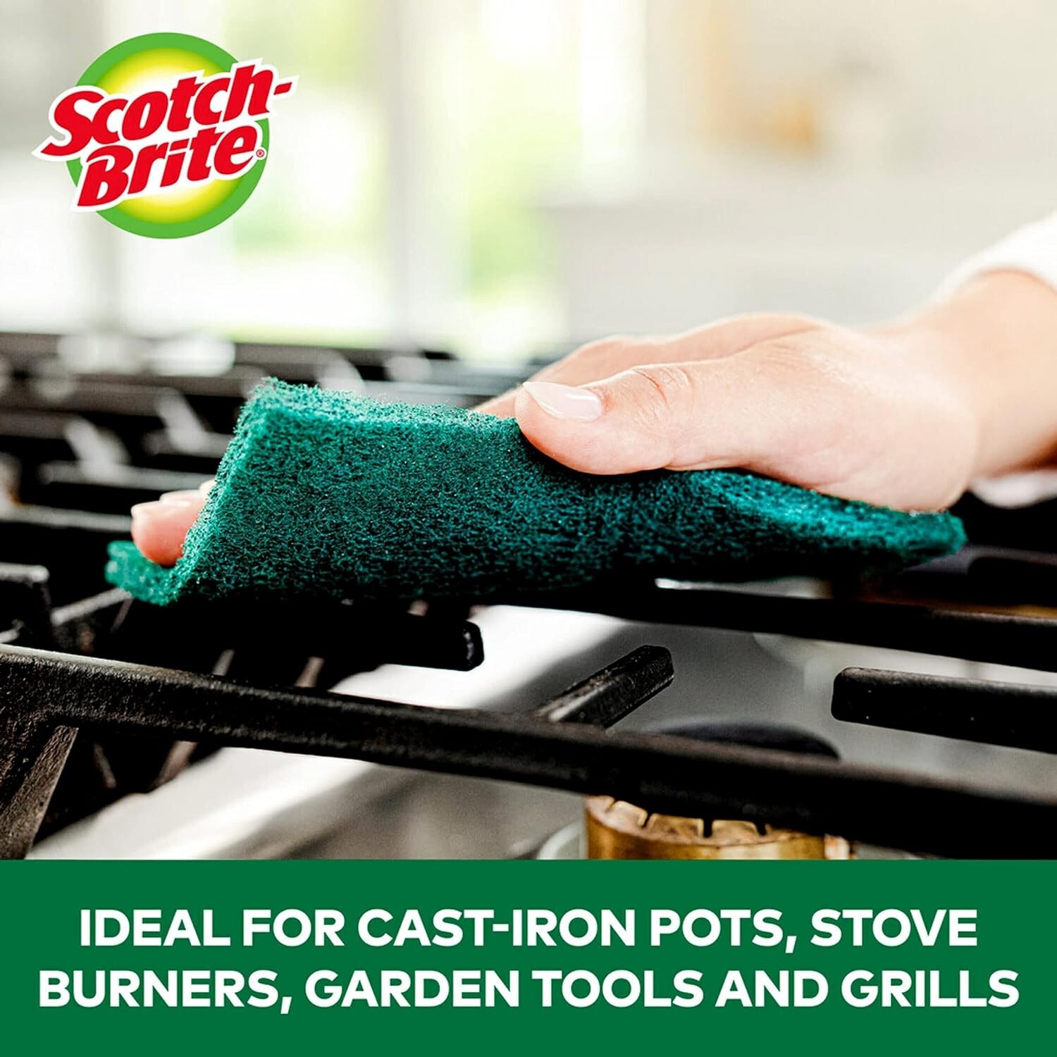 Scotch-Brite Heavy Duty Scour Pads, Great For The Kitchen, 3 Pads 2 Pack