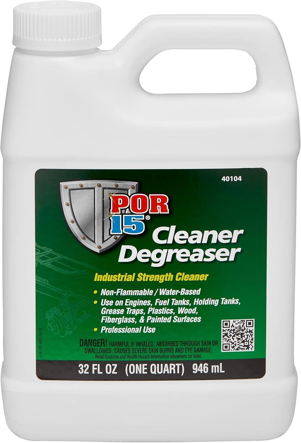 POR-15 Cleaner Degreaser – 1 qt – Removes Grease, Oil, Surface Debris & More |
