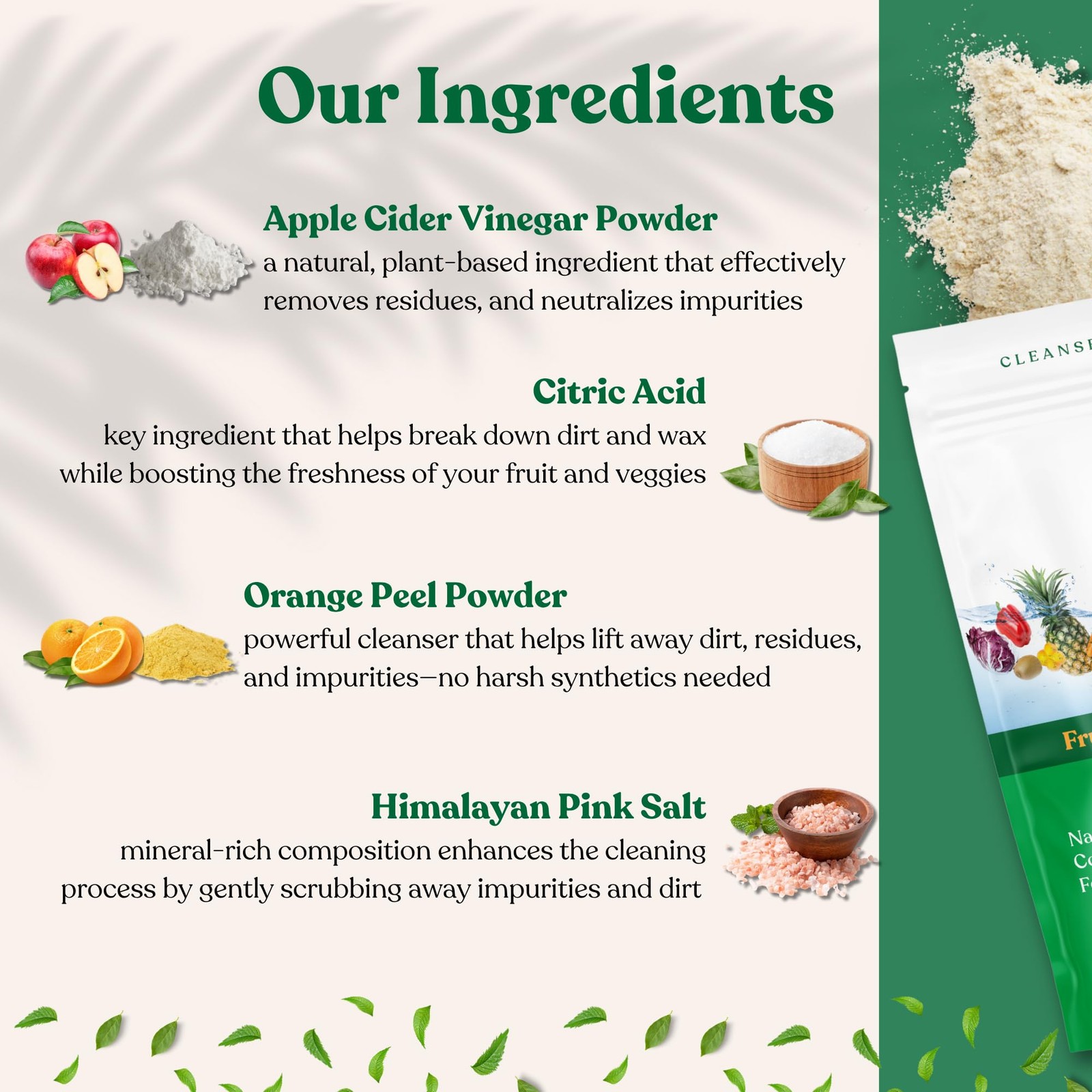 Natures Produce Wash, Fruit and Vegetable Wash, Removes Unwanted Residue, Ext…