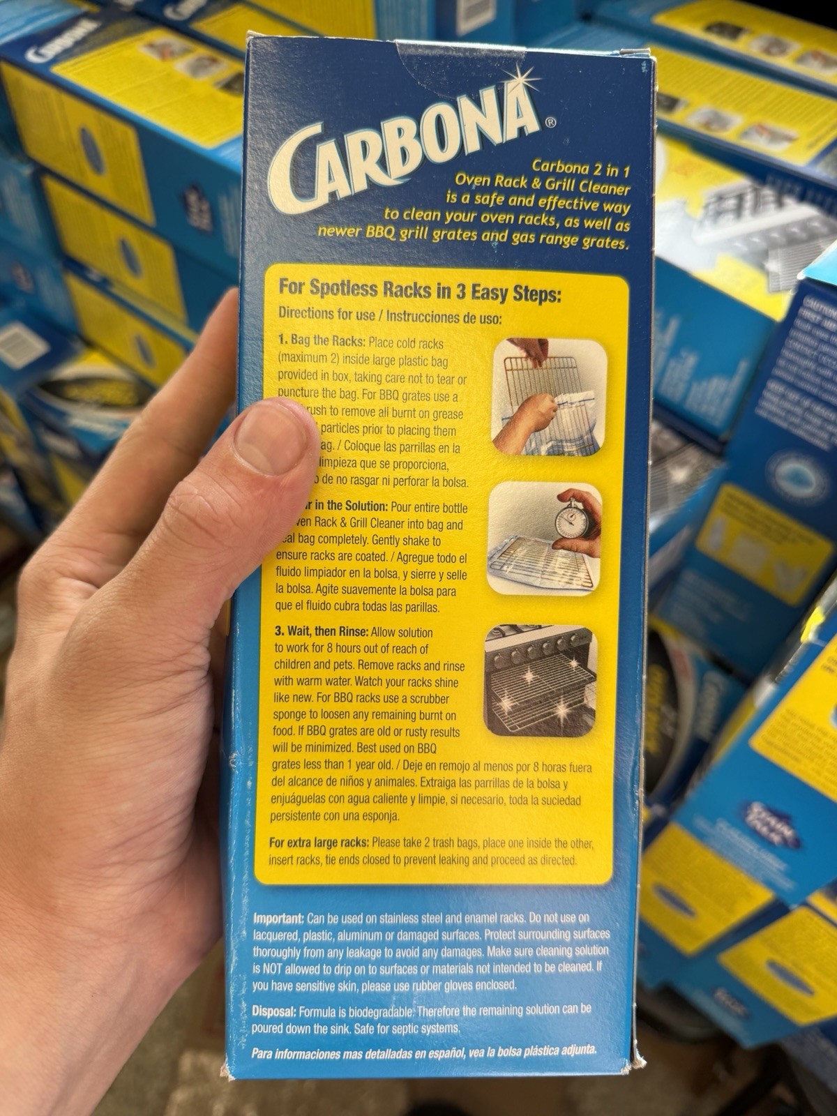 Carbona 2-in-1 Oven Rack & Grill Cleaner, Unscented Biodegradable 16.8 fl oz
