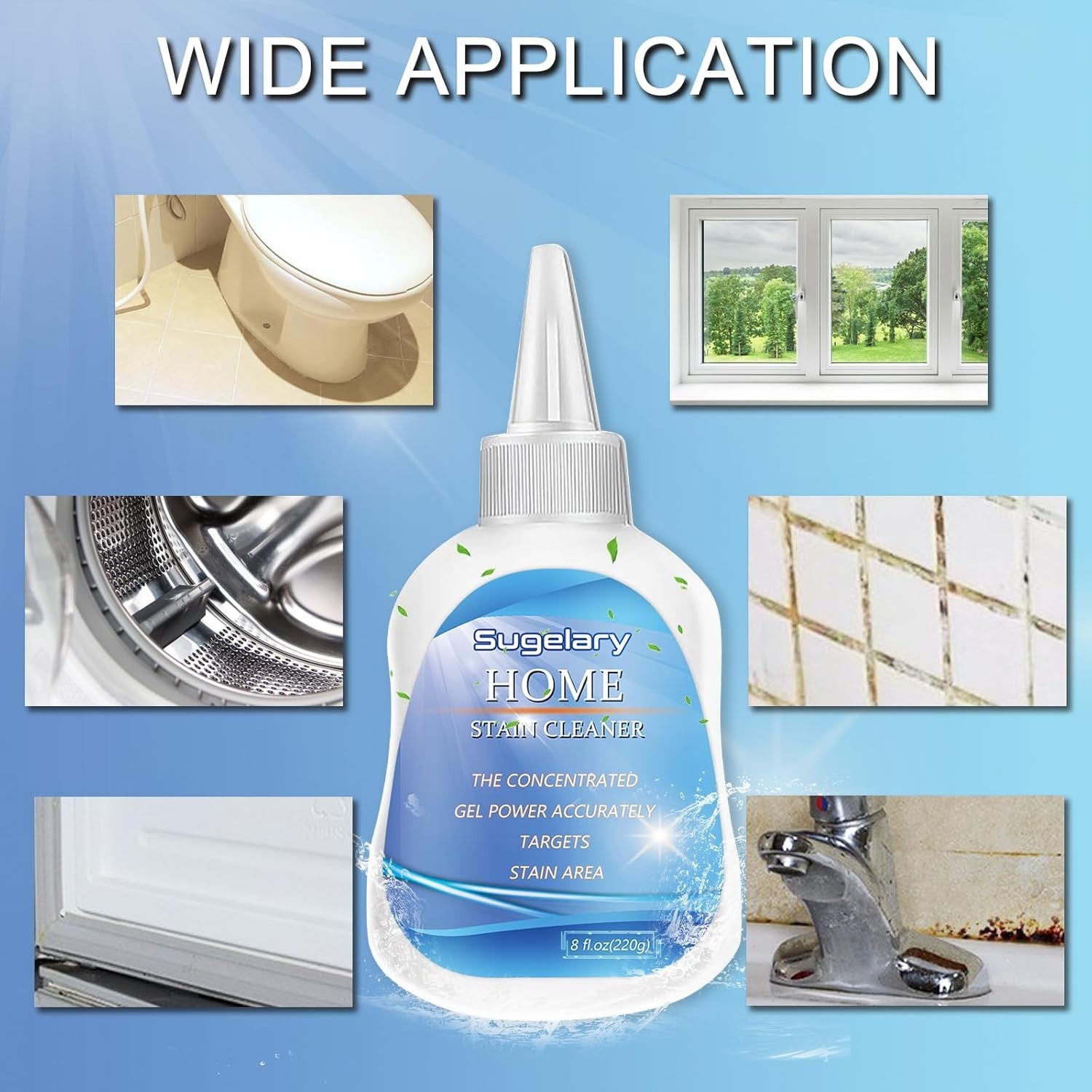 Versatile Unscented Gel for Mold Stain Removal on Multiple Surfaces – 8 Fl Oz