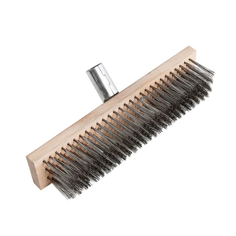 1PCS Stainless Steel Wire Broom Brush Sweeping Floor Garden Moss Clea 20/30/45CM