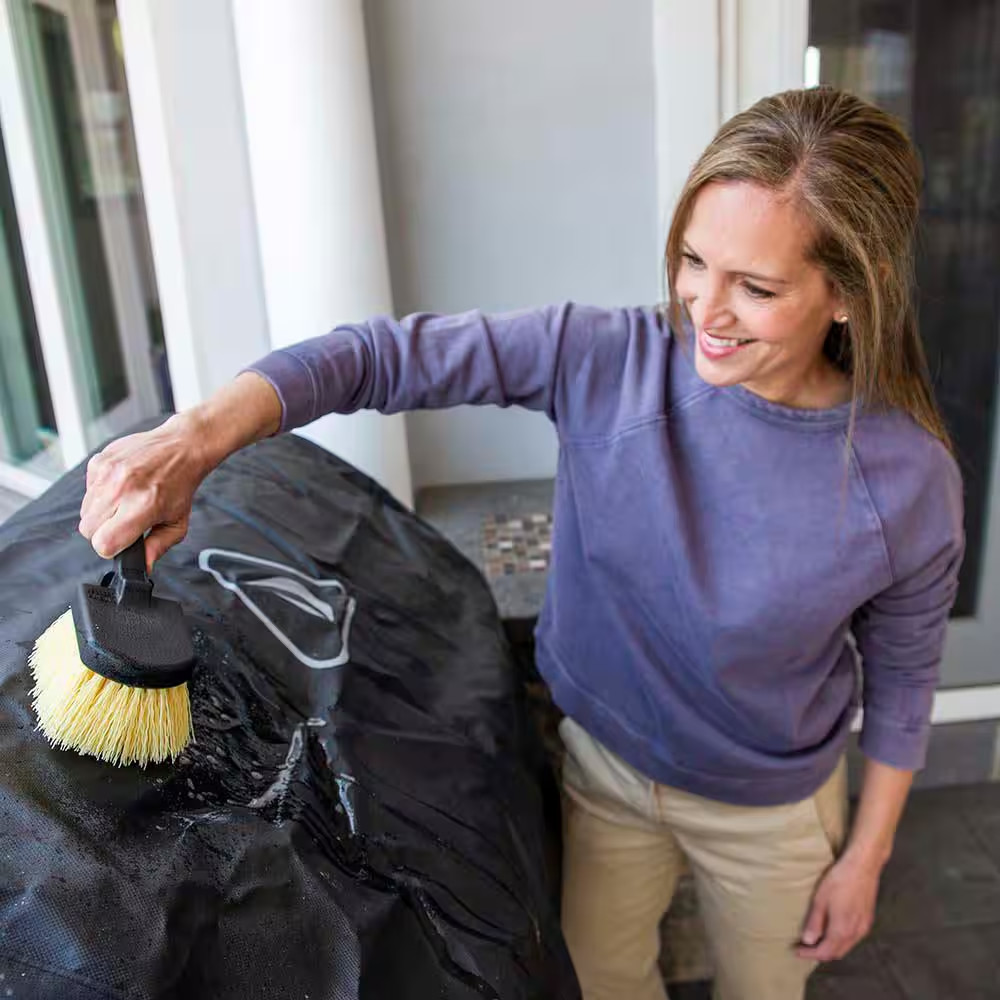 8 In. Short Handle Stiff Bristle Scrub Brush