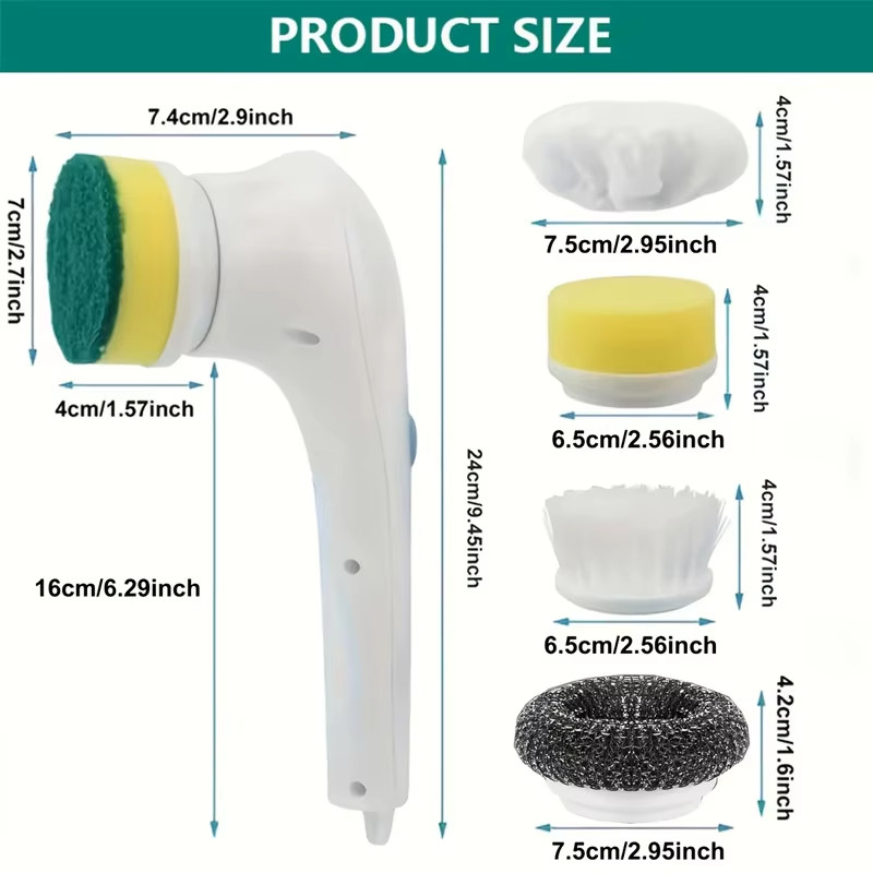 Automatic Cleaning Brush – Sponge Material, Powerful Stain Removal