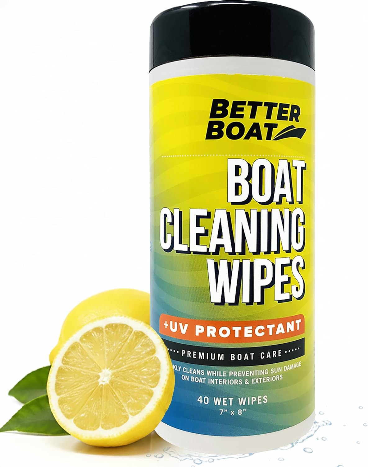 Boat Cleaner Wipes with UV Protection, Marine Vinyl Cleaner and Protectant, for