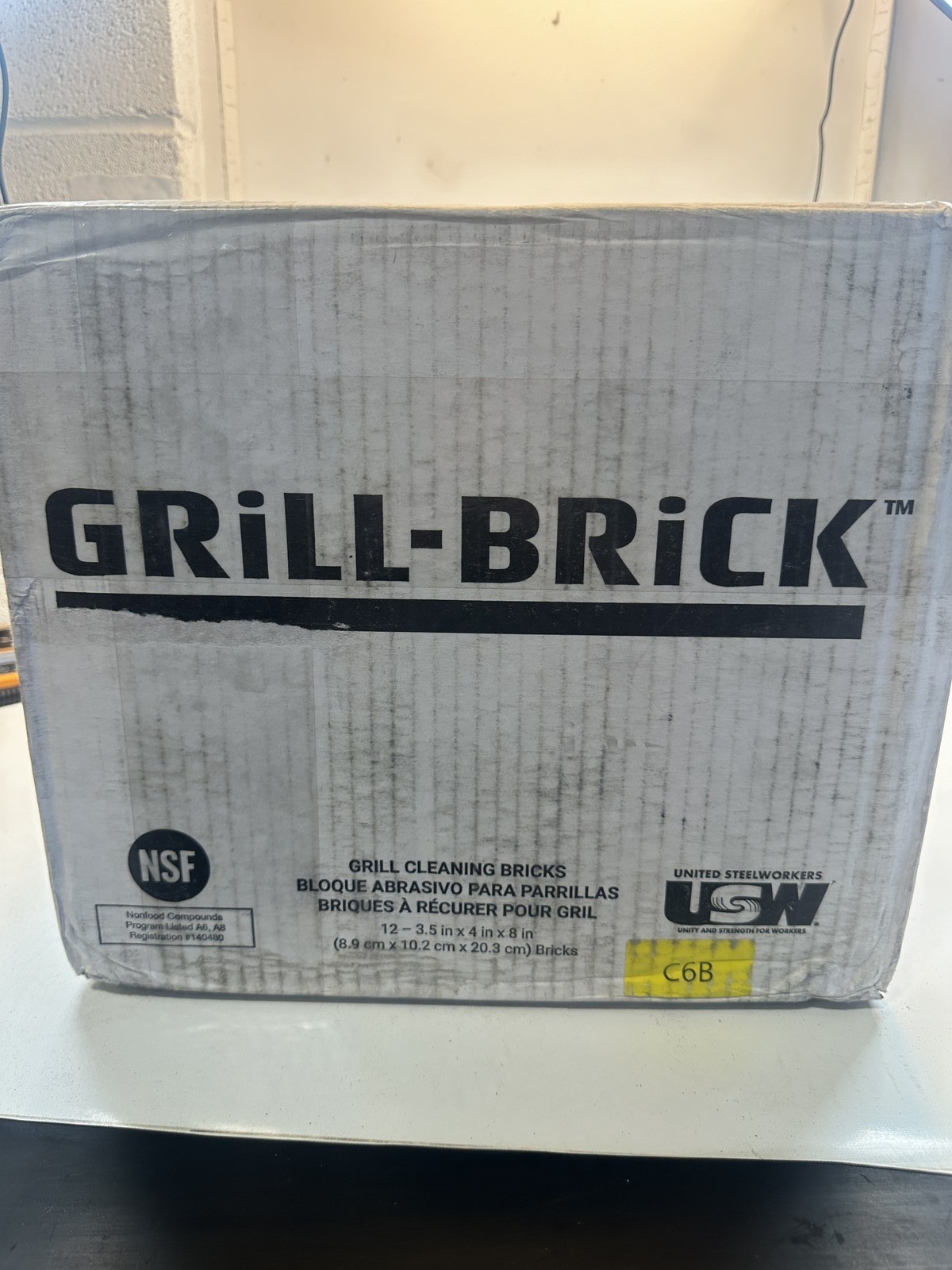 GRILL-BRICK Grill Cleaning Bricks 12-Pack NSF Certified BBQ Scrubber