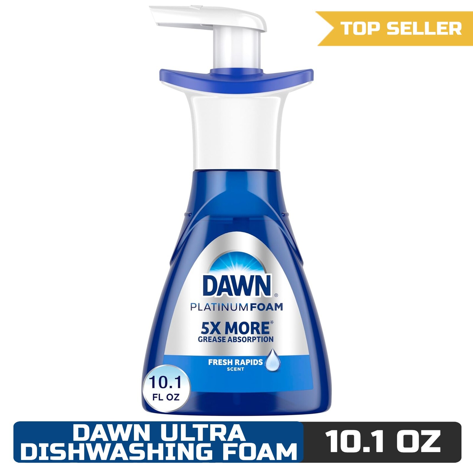 Dawn Ultra Platinum Foam Dishwashing Foam, Fresh Rapids Scent, 10.1 fl oz