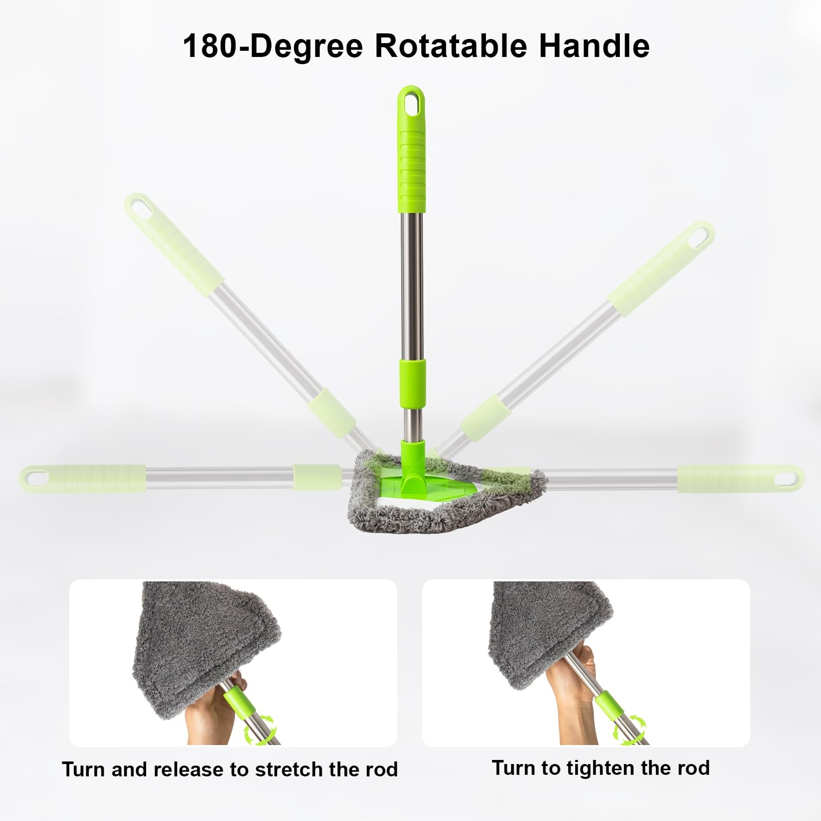 Car Windshield Squeegee Cleaning Tool – Vehicle Window Cleaner with 4 Reusabl…