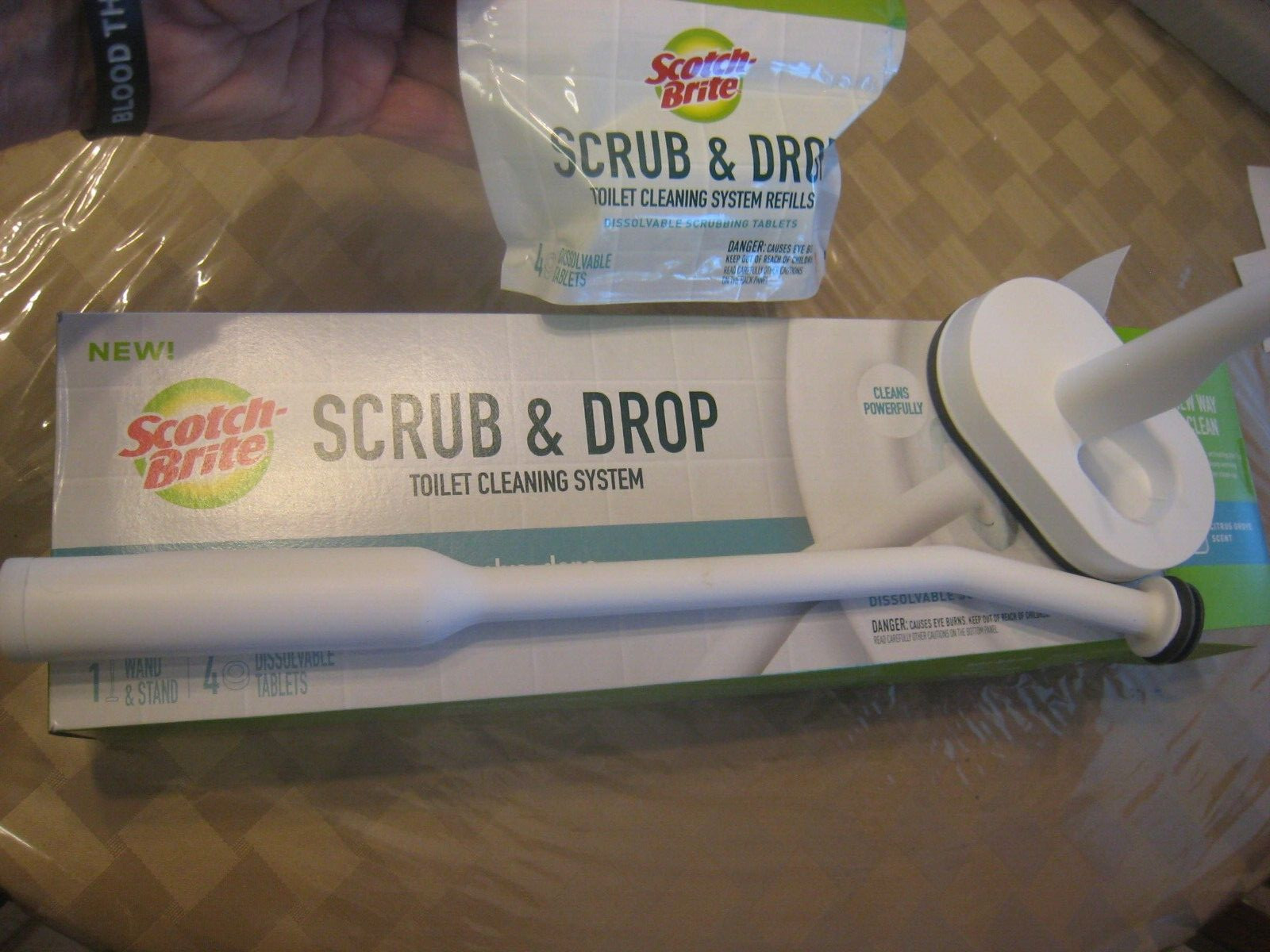 Scotch Brite Scrub And Drop Toilet Cleaning System Wand Stand Tablets New Sealed