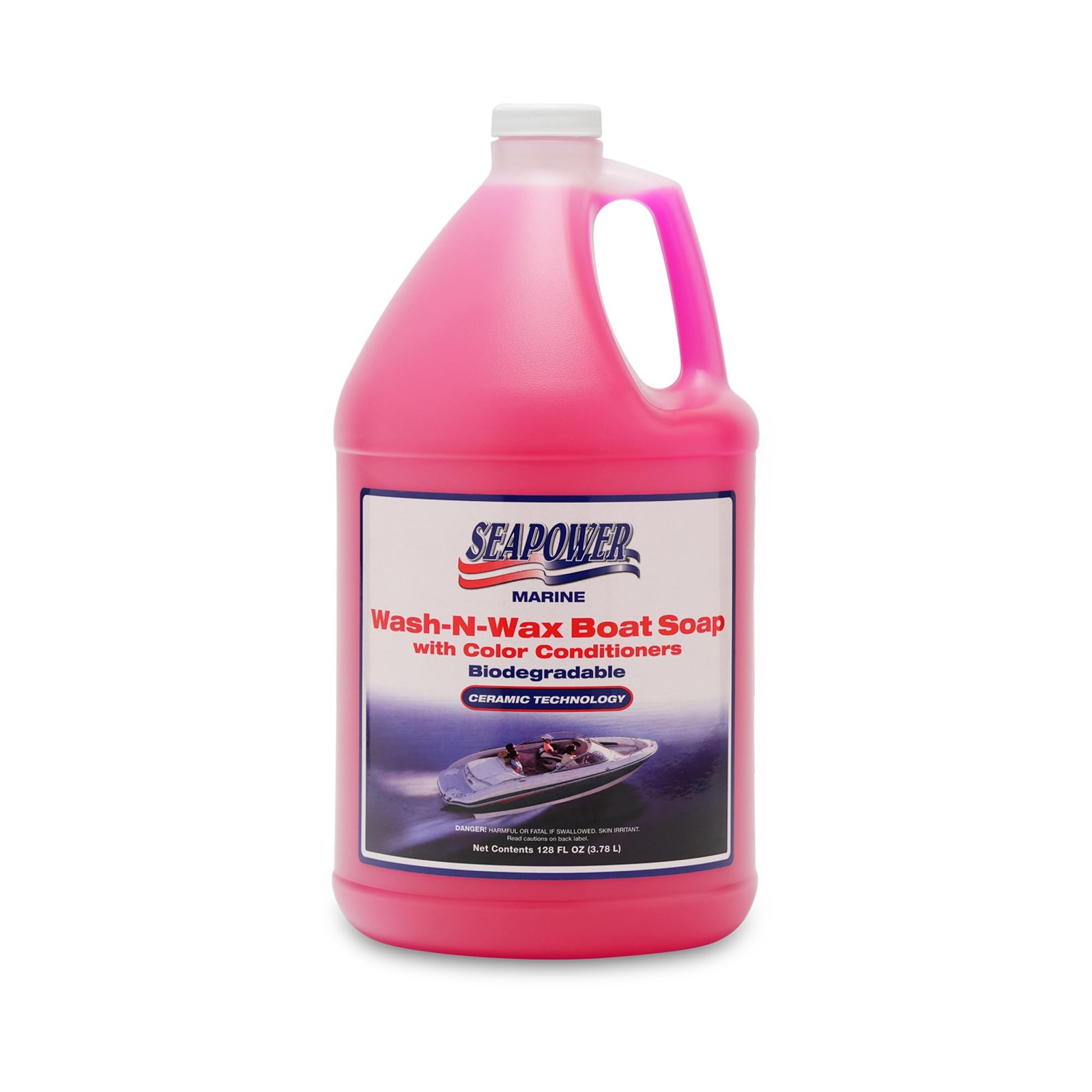 Seapower Wash-N-Wax Boat Soap – Highly Concentrated Carnauba Wax – Ceramic Fo…