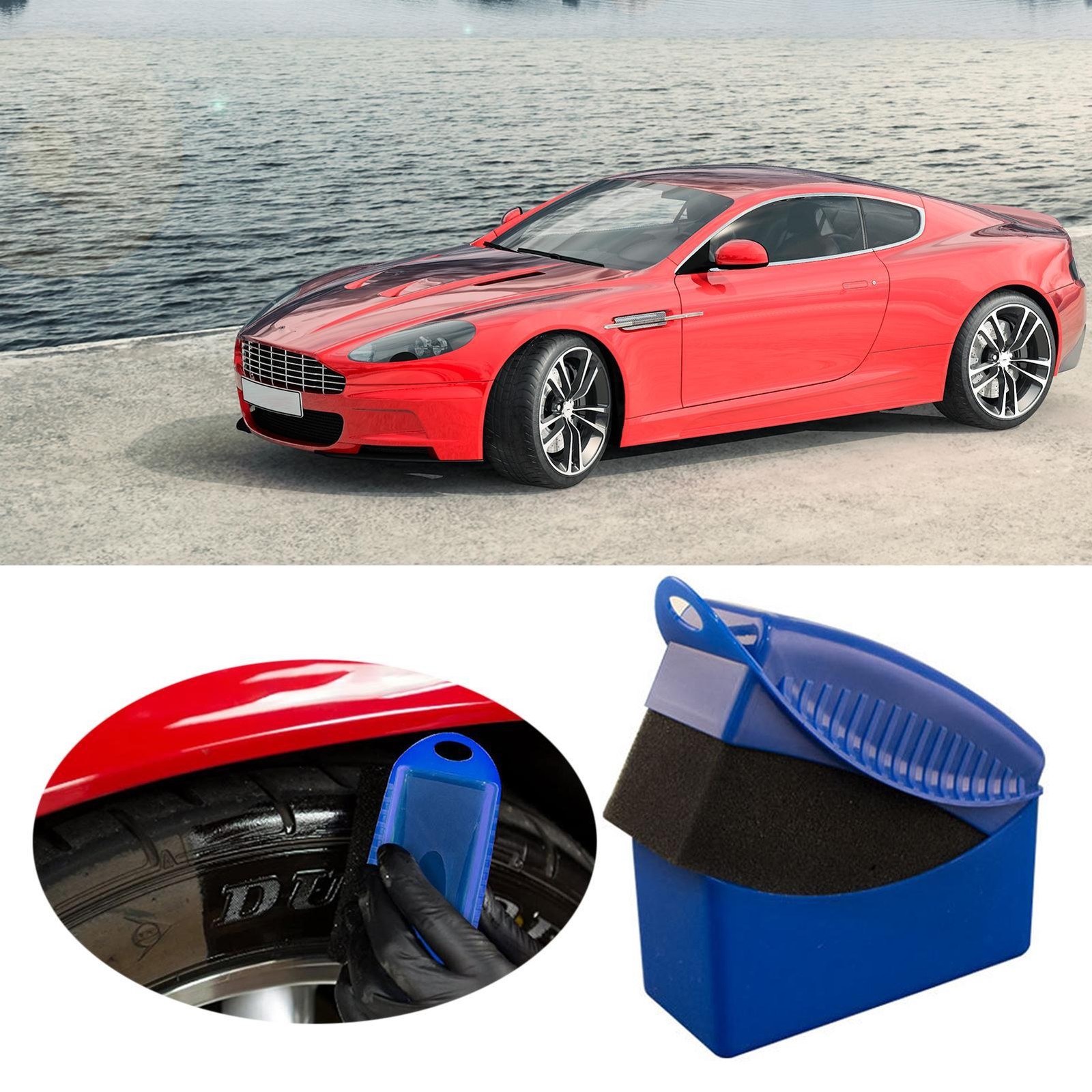 1pcs Tire Applicator Pad Wheel Brush Car Wax Sponge Tire Shine Applicator