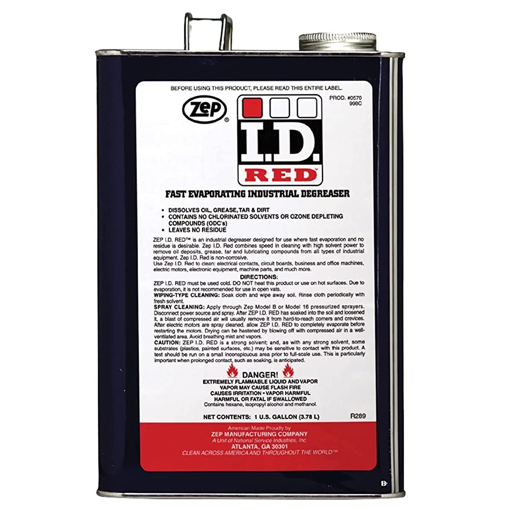 Zep I.D. Red Liquid Fast Evaporating Industrial Degreaser – 1 Gallon (Case of 4)
