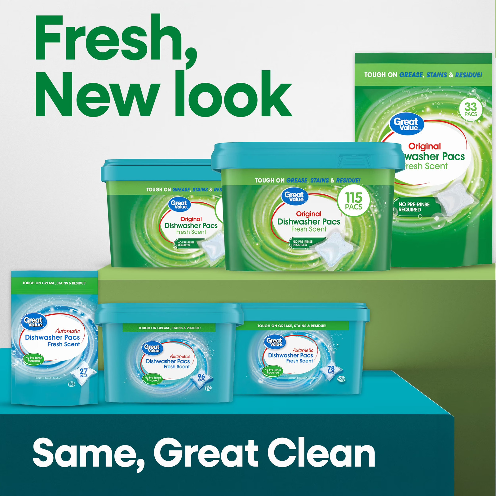 Automatic Dishwasher Pacs, Fresh Scent, 78 Count