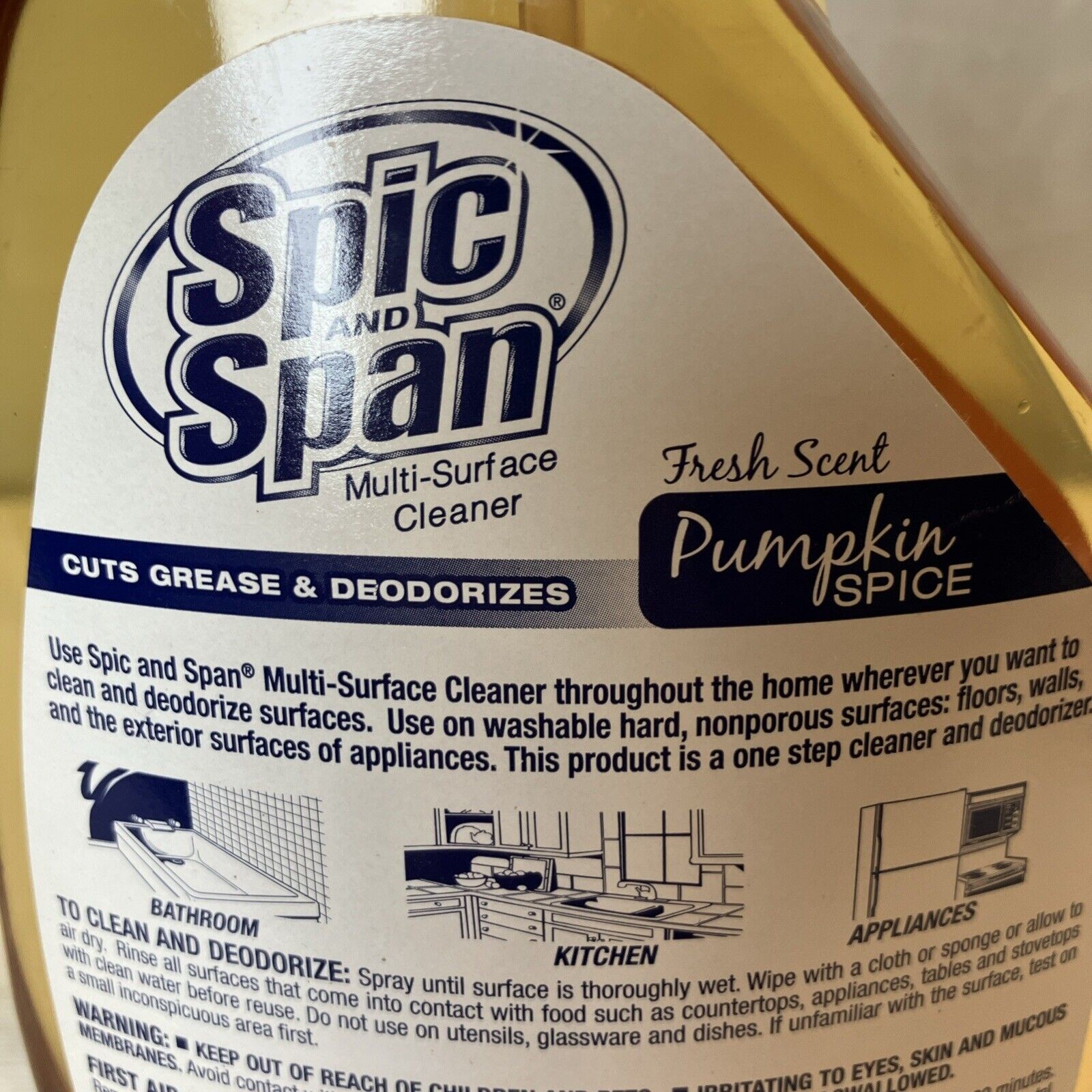 Spic And Span Pumpkin Spice Multi-surface Cleaner 22 Fl Oz RARE HTF
