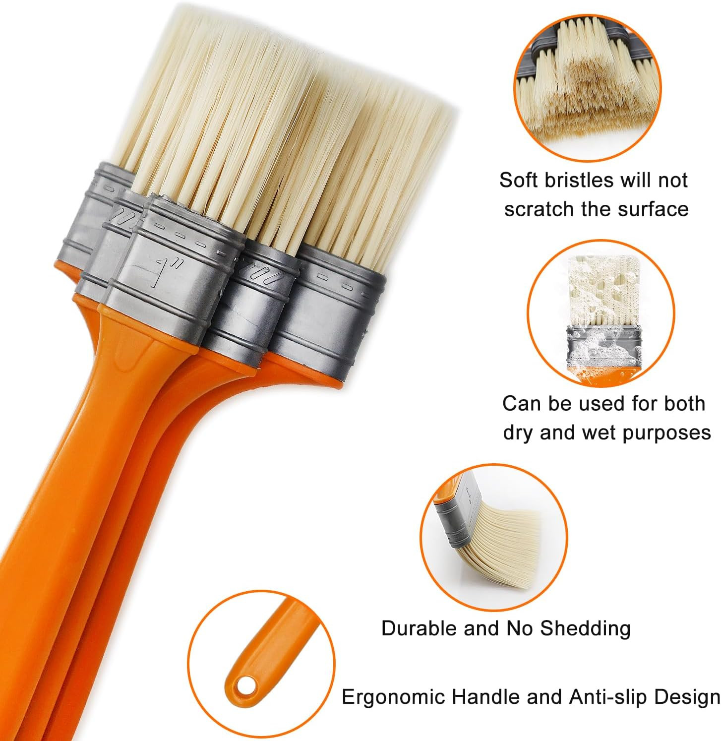 3 Pack Microfiber Duster Brush, Soft Bristles Detailing Brush Dusting Tools, Cle