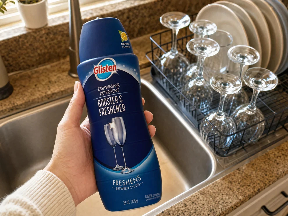 Glisten Dishwasher Detergent Booster & Freshener 28oz 2 Pack Value Size Set