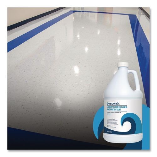 Boardwalk Luxury Floor Cleaner and Protectant, Lemon Scent, 1 gal Bottle, 4/CT