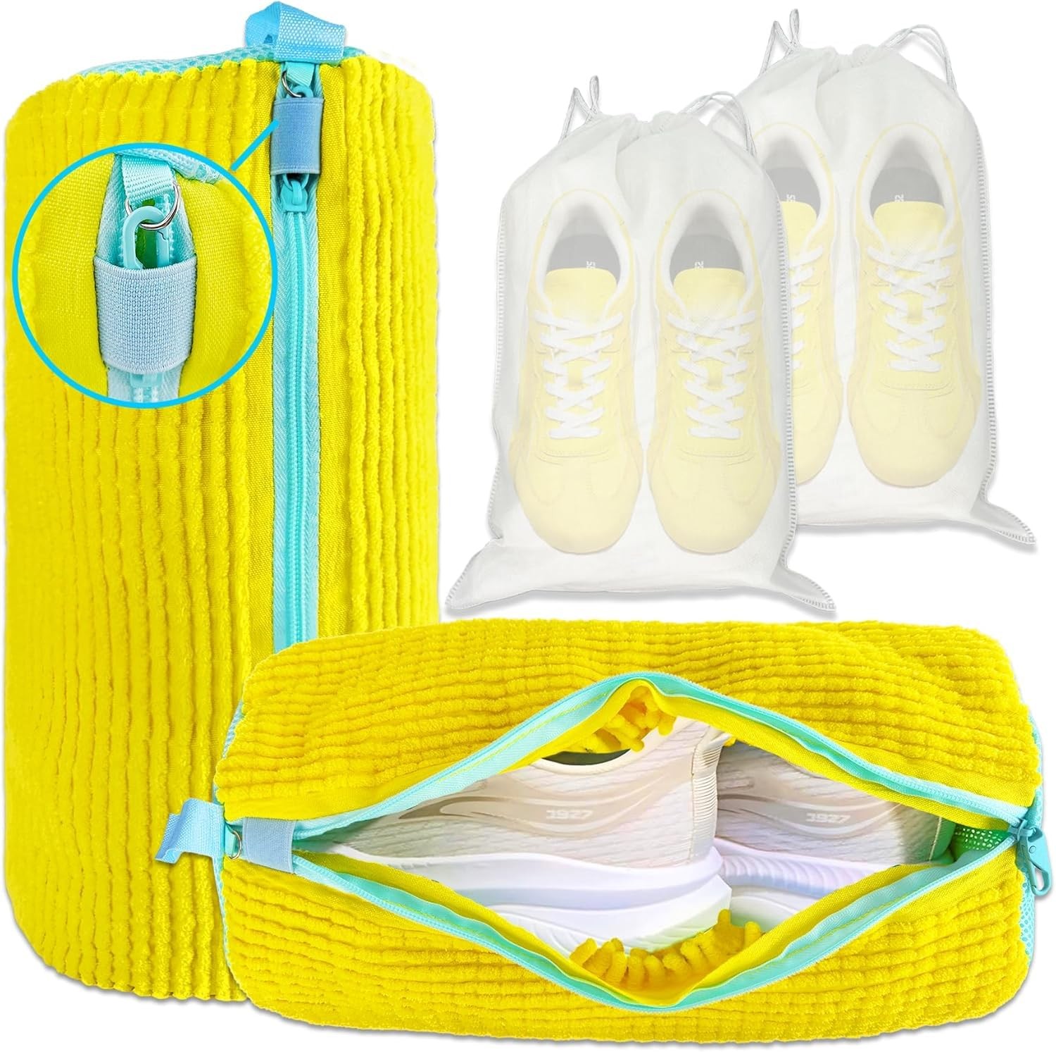 2-Pack Sneaker Washing Machine Bag, Reusable Mesh Laundry Bag for ShoesTennis…