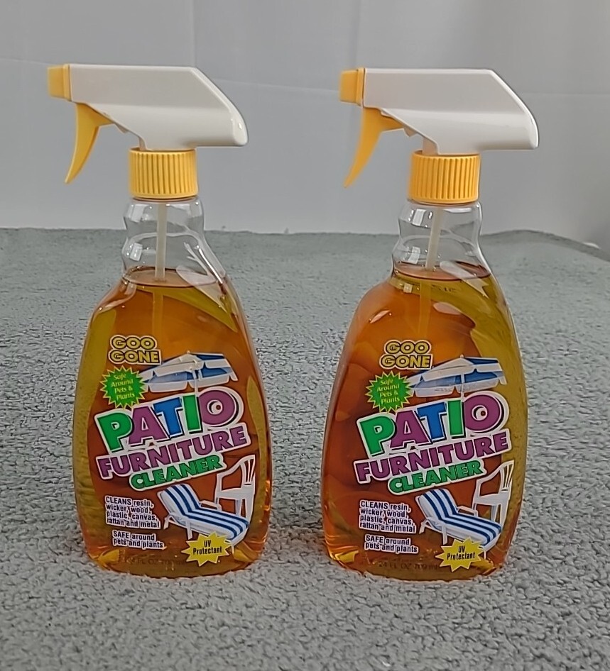 2x Goo Gone Outdoor Patio Furniture Cleaner Citrus Spray Rattan Wicker Metal