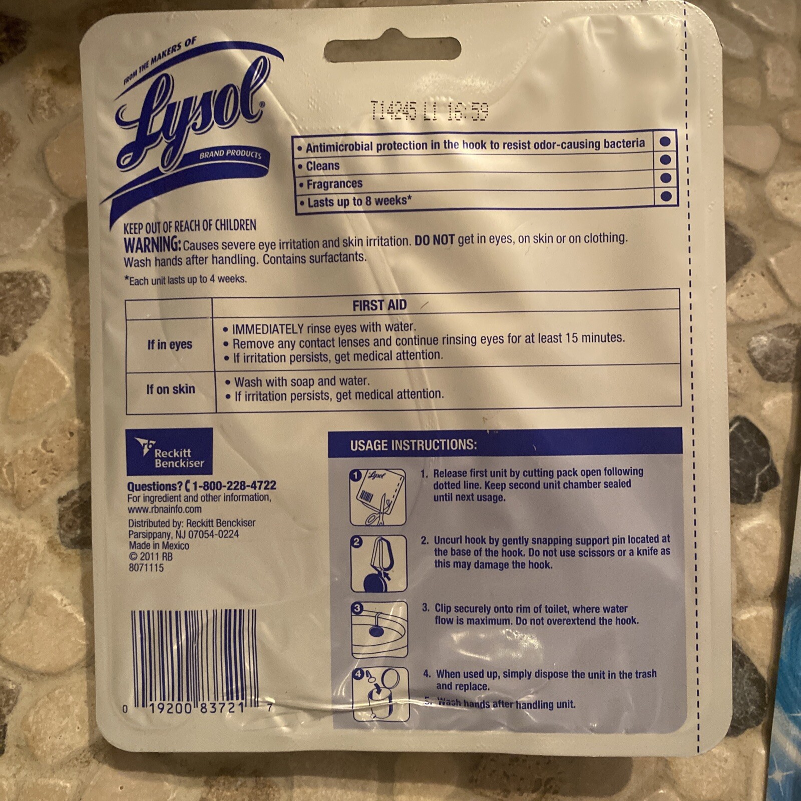 LOT OF 2 PACKS Toilet Freshener Automatic Bowl Hanging Cleaner Ocean Fresh Scent