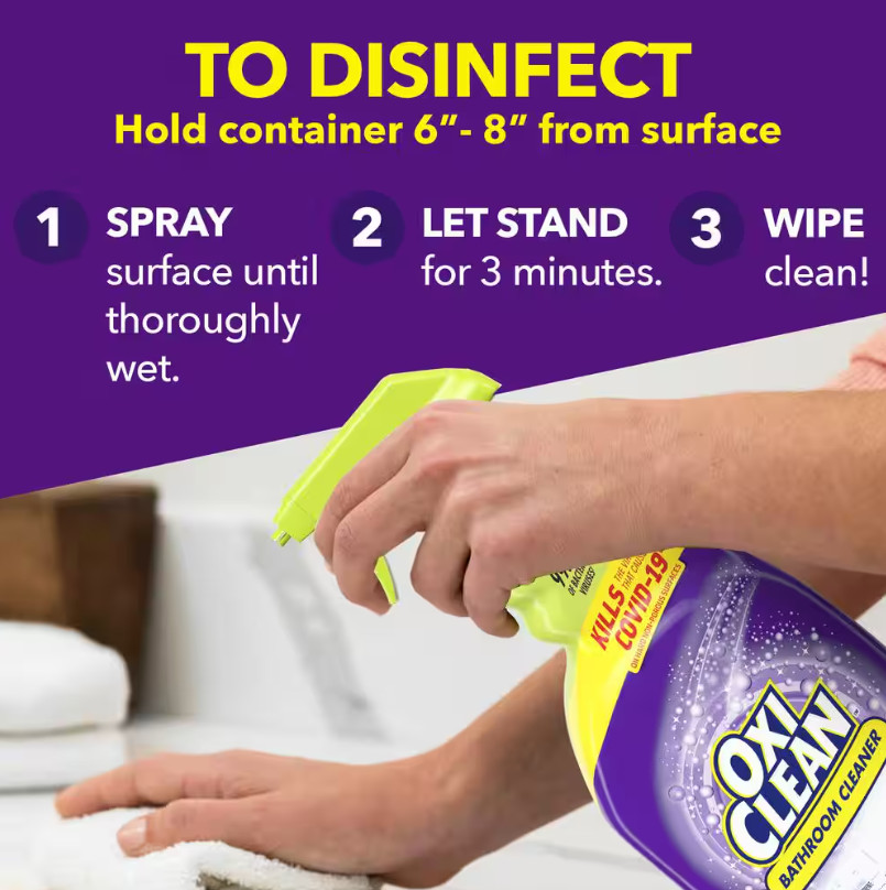 OxiClean Bathroom Cleaner with Fresh Scent – 32 oz.