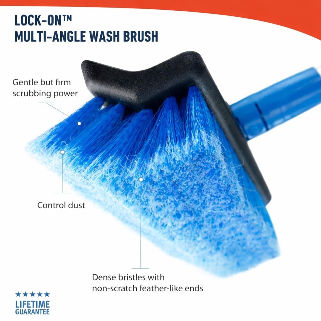 Professional Lock-On Multi-Angle Wash Brush, Grout Brush and EZ Extend Pro Te…