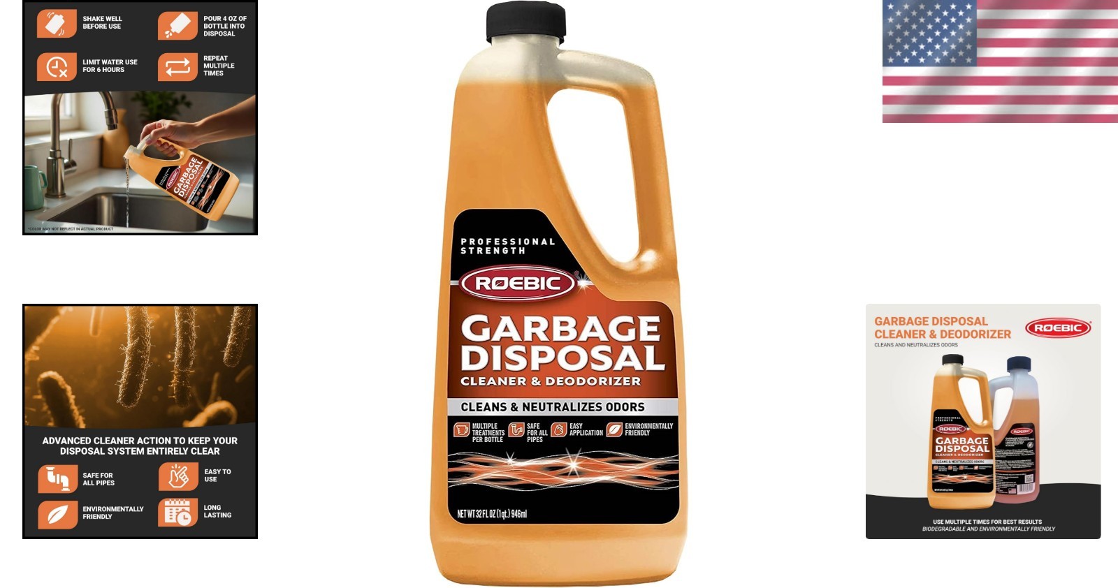 K-27 Liquid Garbage Disposal Cleaner – Fresh Scent, 32 fl oz, Biodegradable