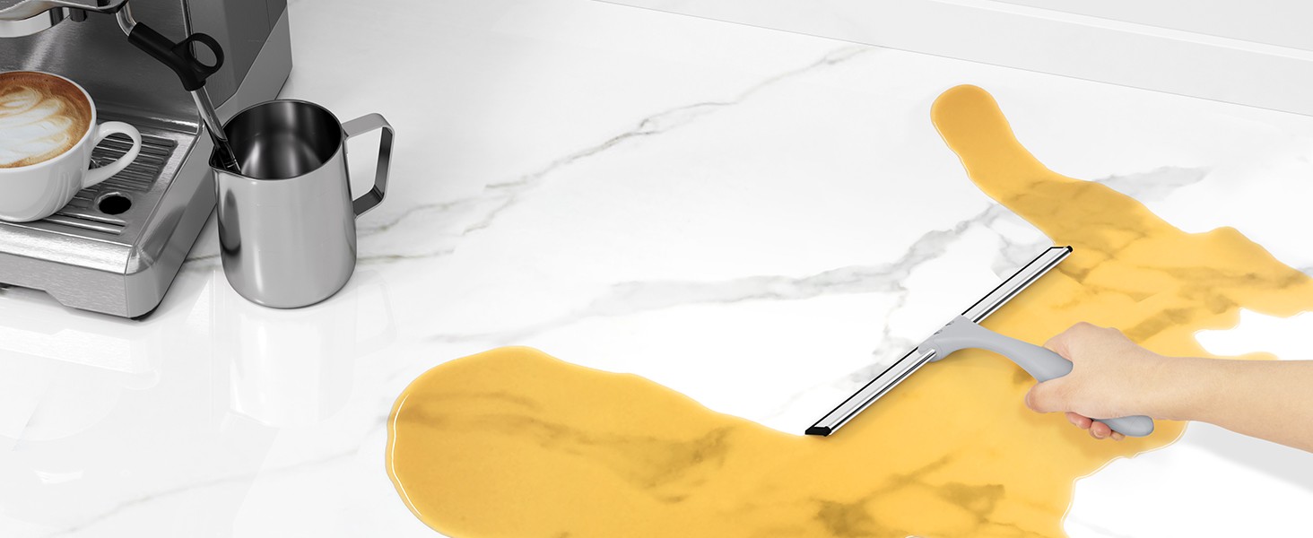 Squeegee for Shower Glass Door, All-Purpose Squeegee with Hook for Shower Doors,