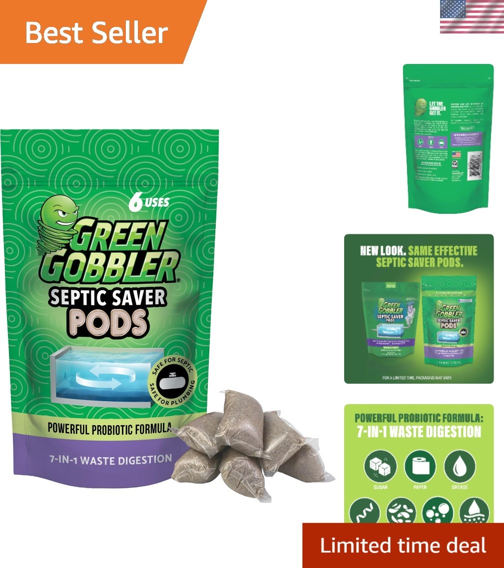 Citric Acid-Free 6- Supply Septic Saver Pods – Effortless Backup Prevention
