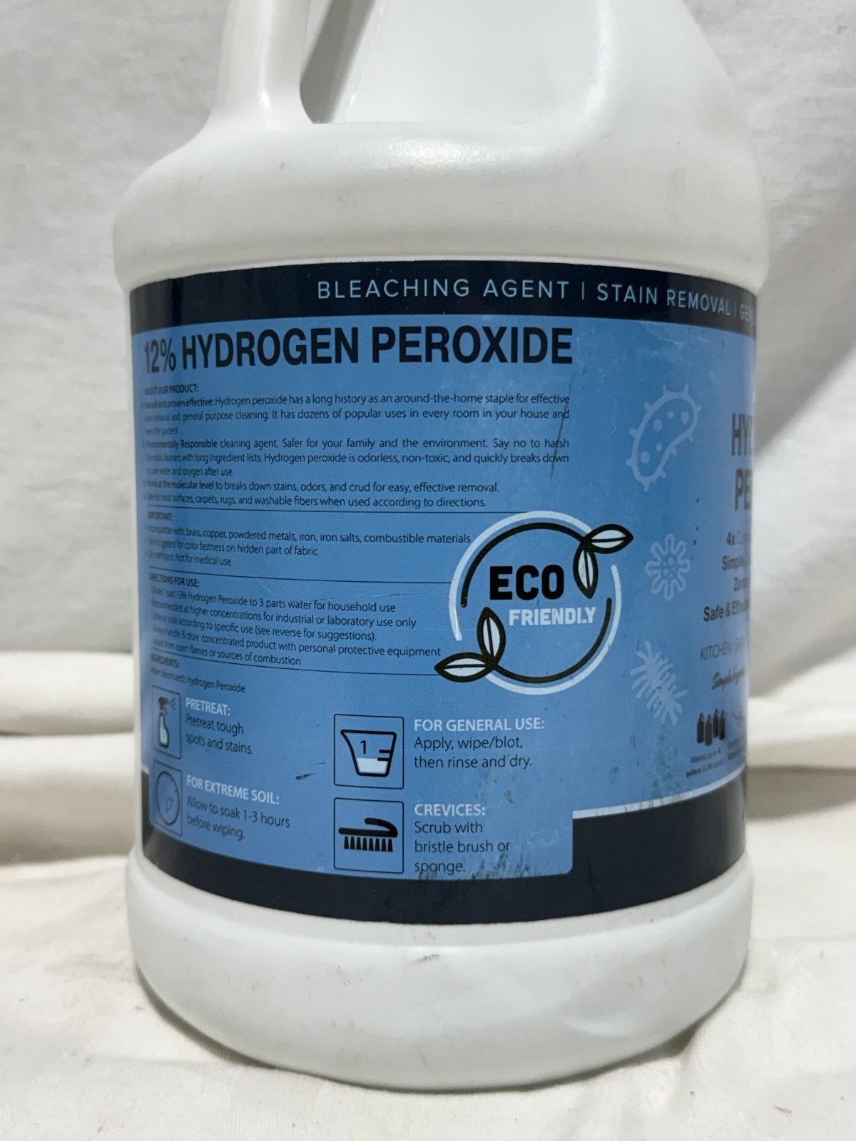 12% Hydrogen Peroxide 1 Gallon Food Grade H2O2 Extra Strength Concentrate Clean