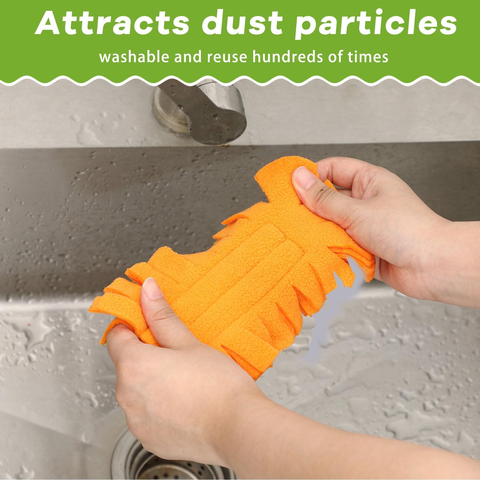 12 Pcs Duster Refill Reusable Fleece Duster Refills Feather Flat Dusters Mult…