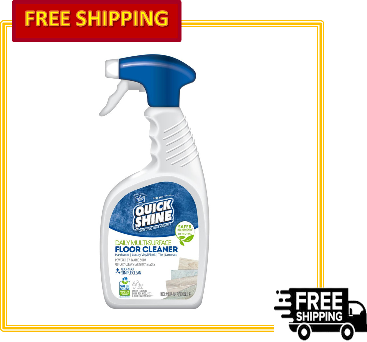 Quick Shine Multi Surface Floor Cleaner for Gentle & Effective Cleaning