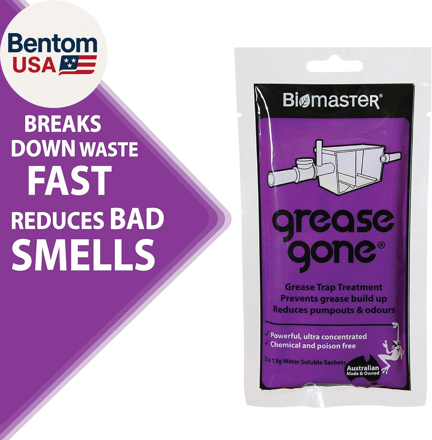 Grease Gone Grease Trap Cleaner Treatment, Turns Fat, Oil and Grease to Water, R