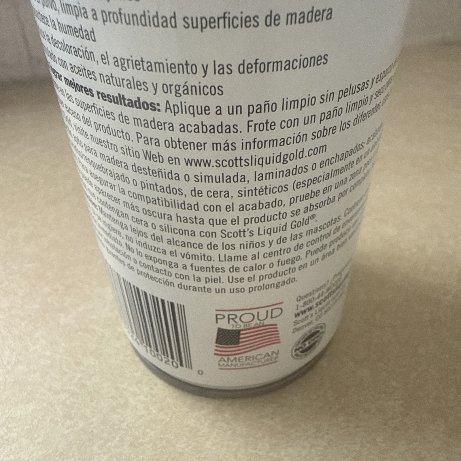 Scott’s Liquid Gold Pourable Spray Wood Care Furniture Polish and Cleaner 20oz