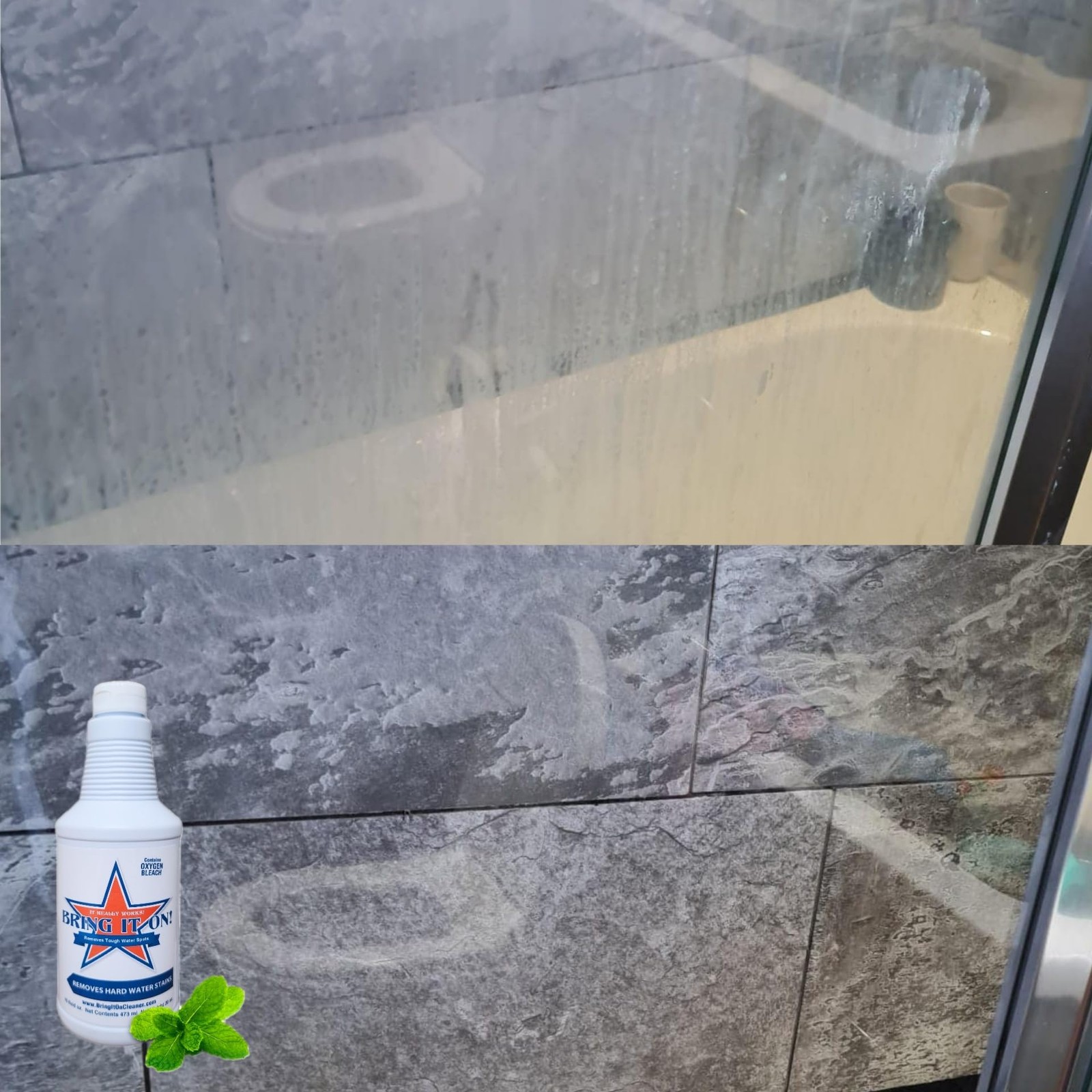 Bring It On Grout Cleaner, Hard Water Stain Remover, Remove Spots on Shower D…
