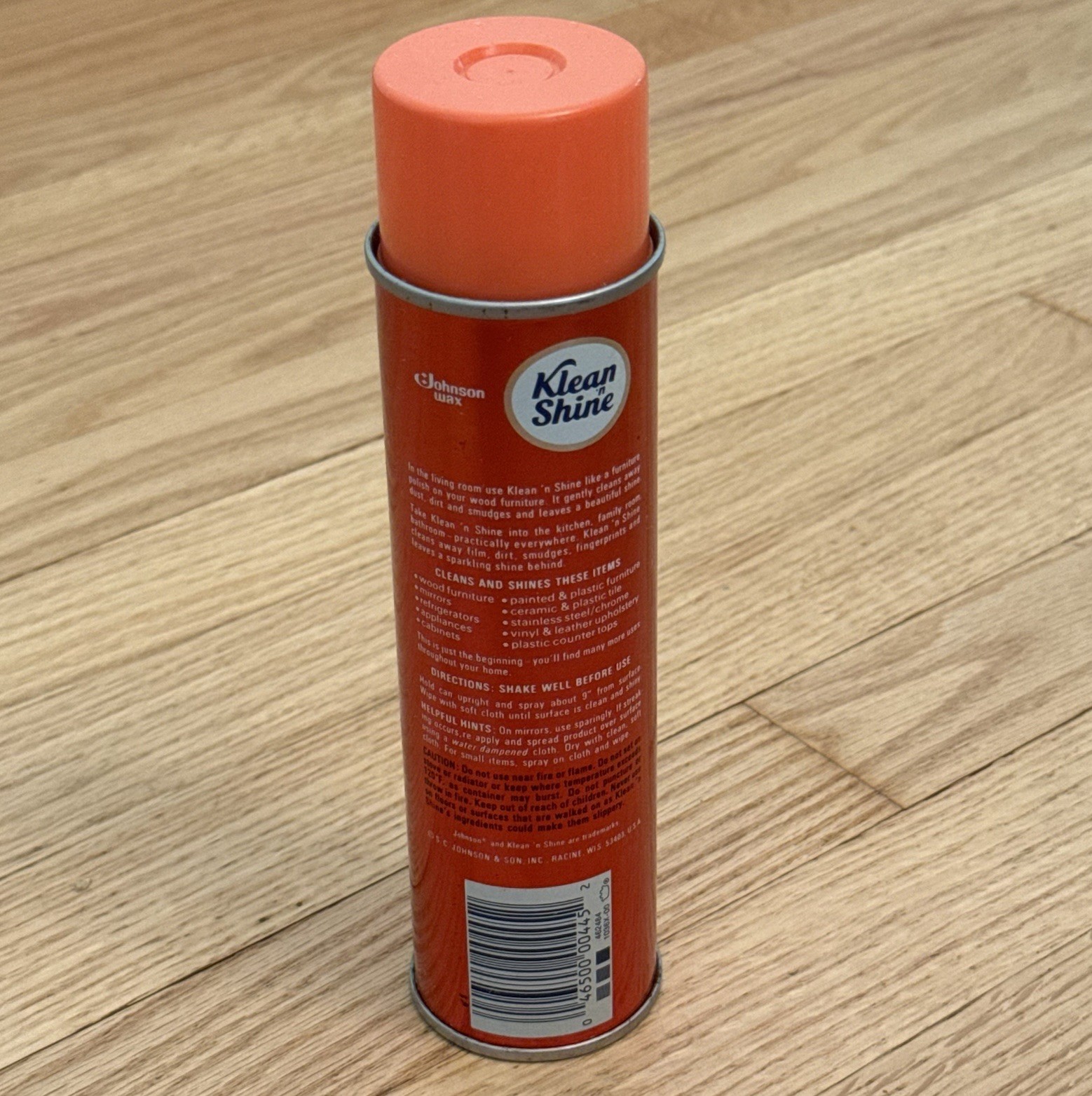 Vintage Johnson Wax Klean ‘n Shine Foam All Purpose Cleaner 10oz Spray Can
