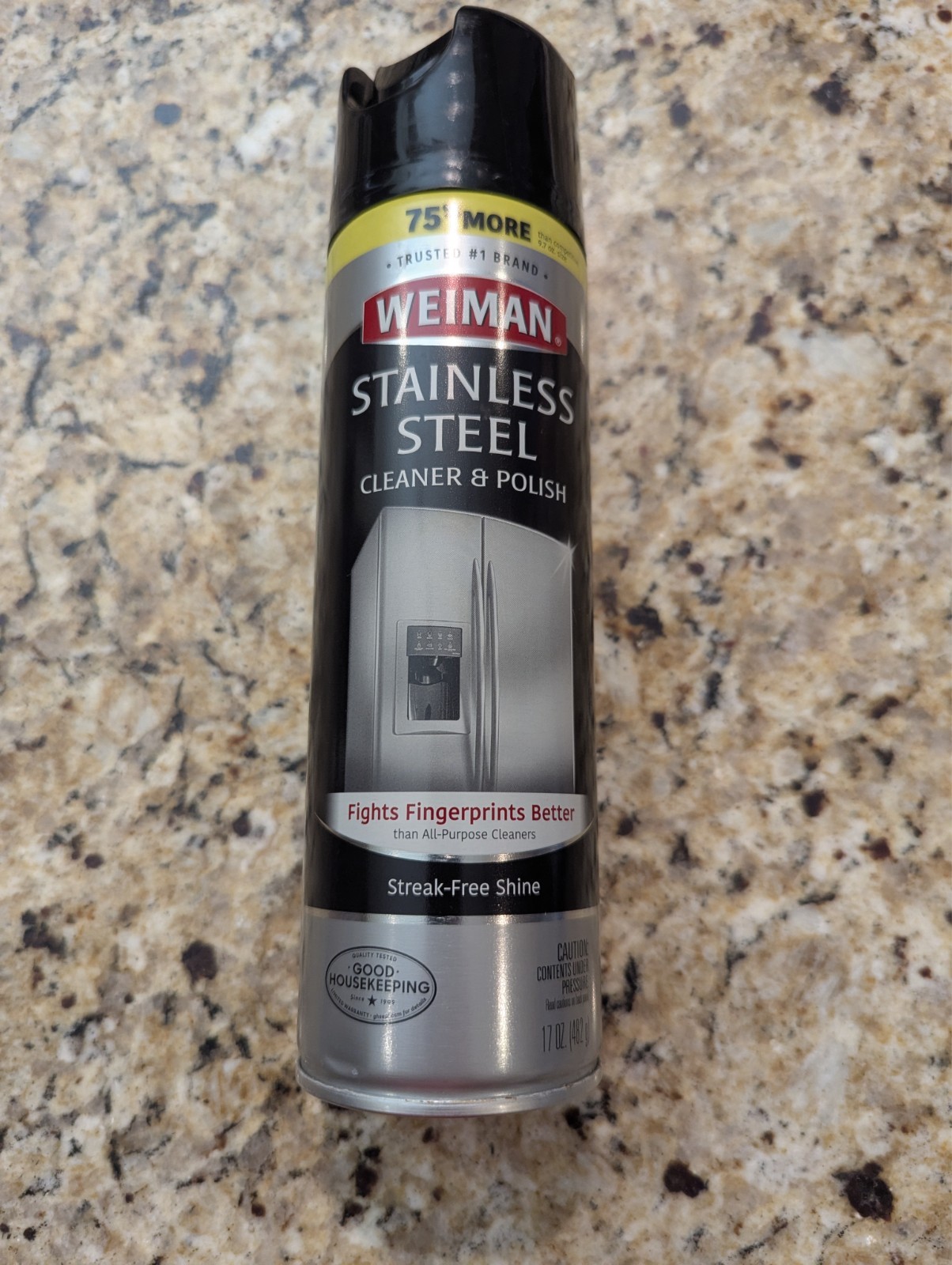 Weiman Stainless Steel Cleaner and Polish Fights Fingerprints Better 12 Oz