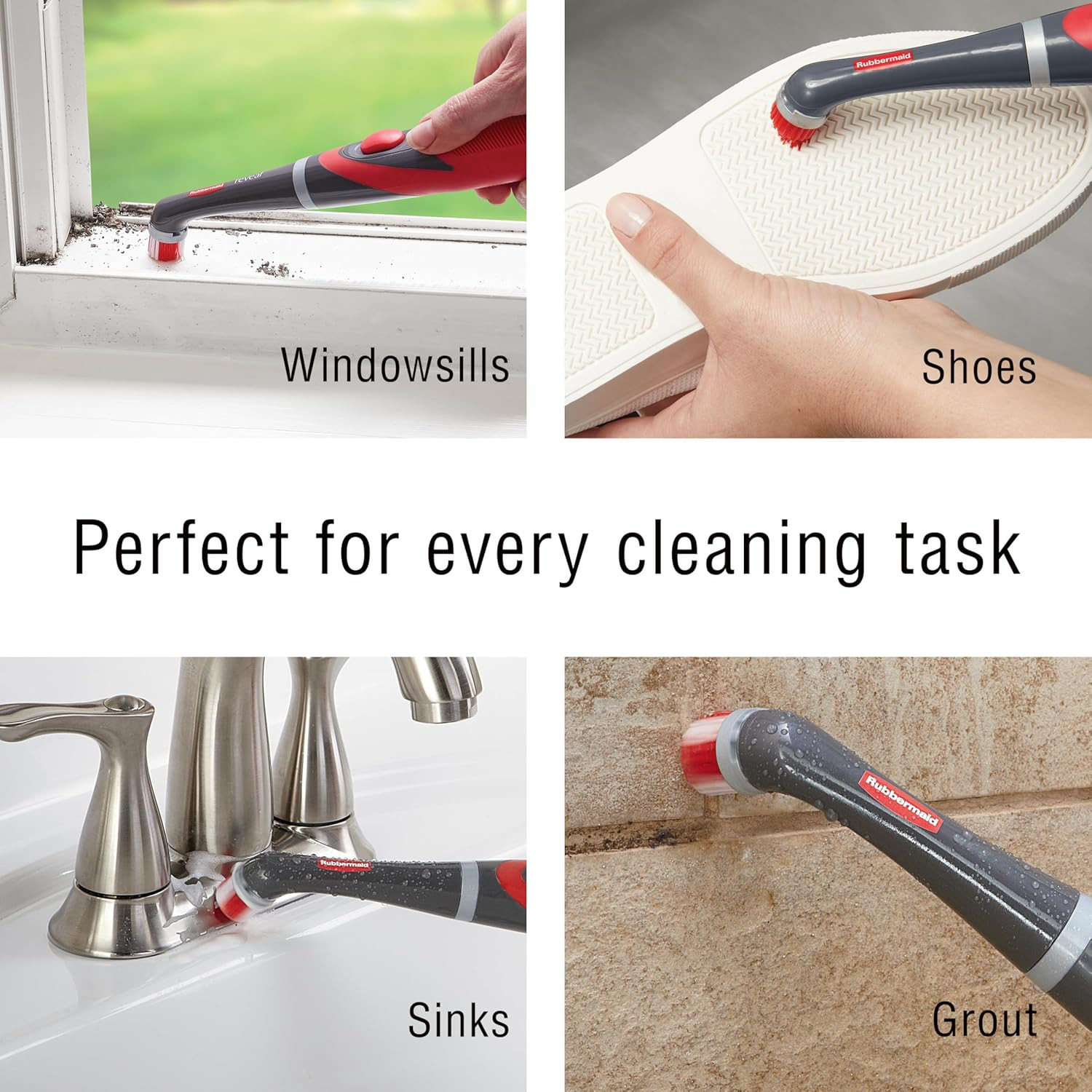 Reveal Power Scrubber with Multi-Purpose Head, Cordless Electric Battery Powered