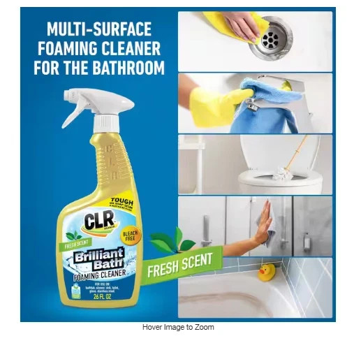Brilliant Bath Bathroom Cleaner 26 oz Multi-Surface Tub Tile Shower Spray