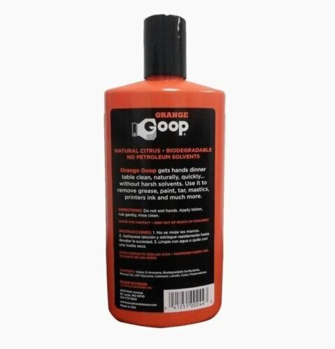 Goop 16oz Orange Hand Soap Removes Dirt, Grime, Oil, Grease, Paint, Tar FREE S&H