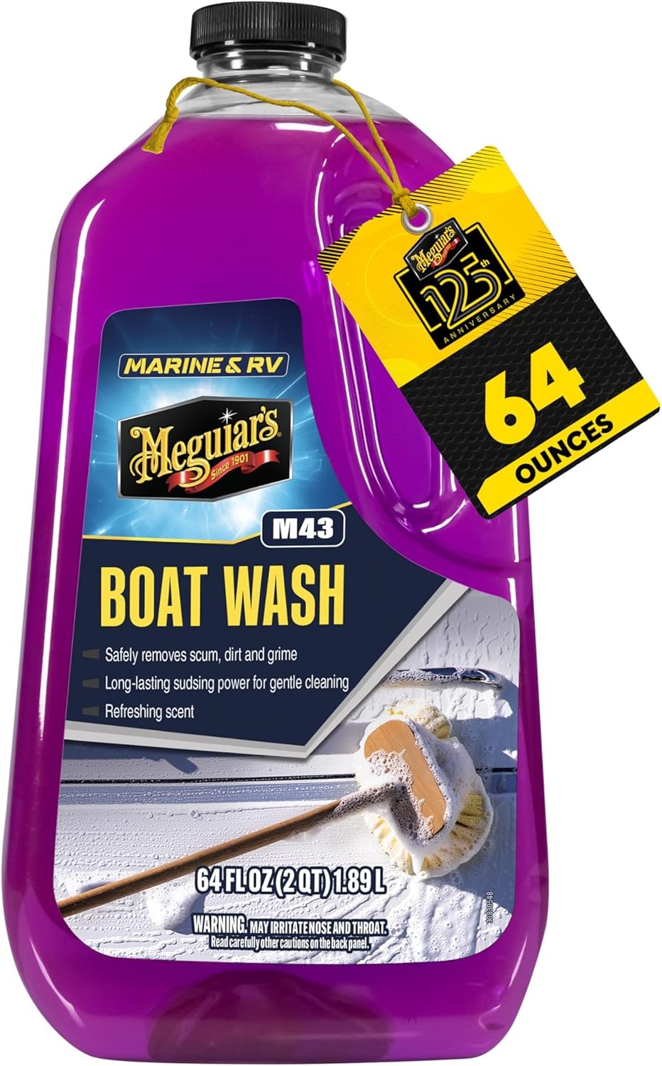Meguiar’s M43 Marine/RV Boat Wash, pH-Balanced Boat/RV Wash for Protecting Fiber