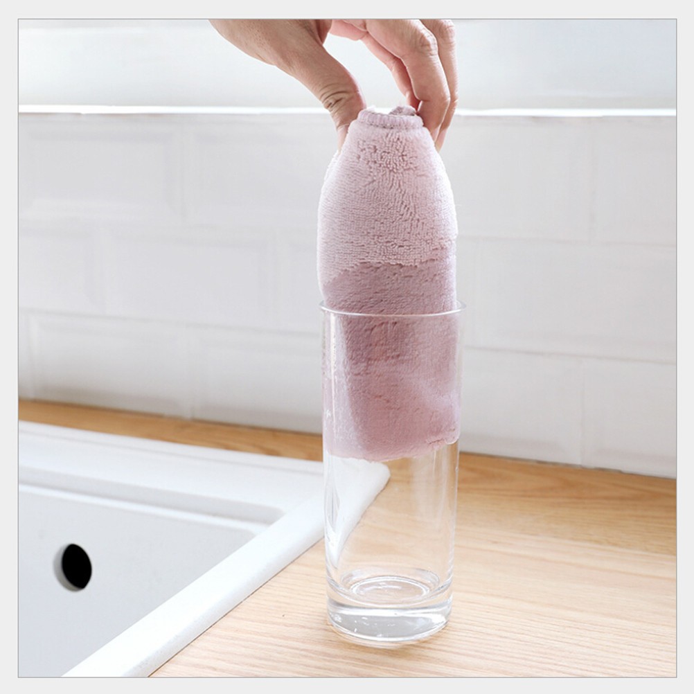 3 Pcs Microfiber Dish Towels Kitchen Cleaning Supplies Absorbent Cloth