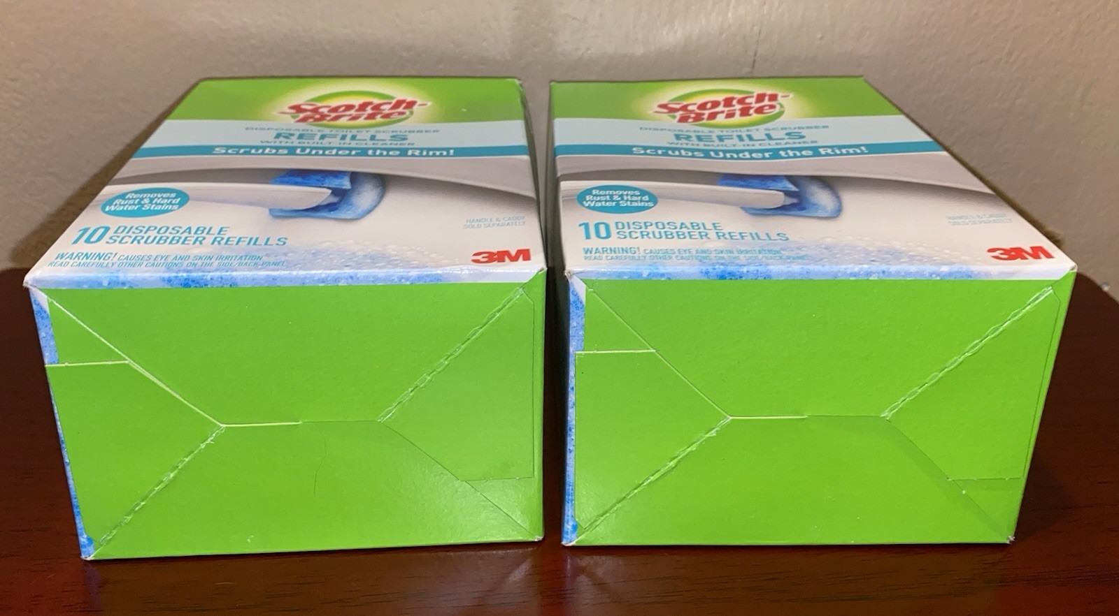 Scotch Brite Disposable Toilet Scrubber Refill Built in Cleaner 10 Pack Lot of 2
